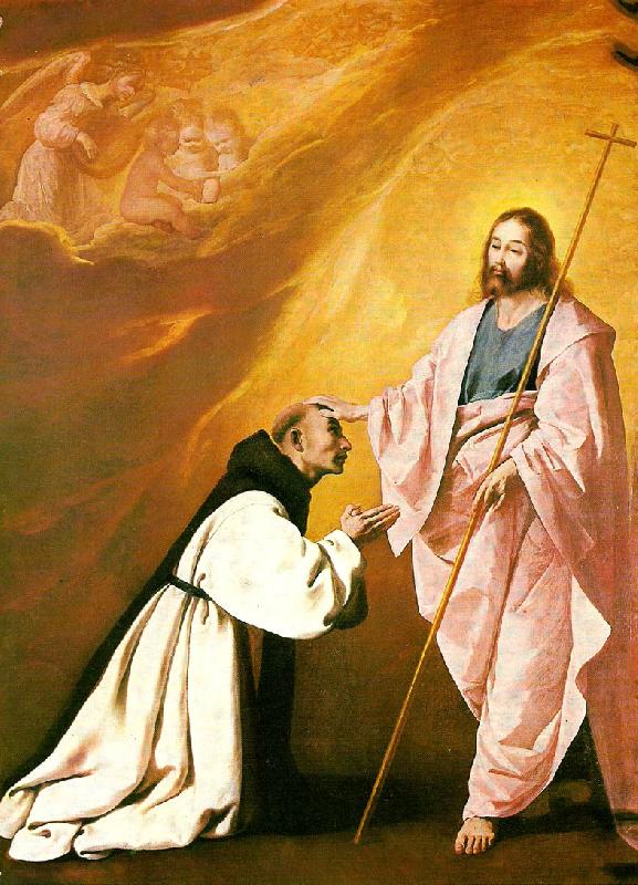 Francisco de Zurbaran jesus appears before fr .andres de salmeron oil painting picture